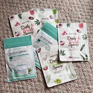 NEW Korean Skincare Face Masks Tea Tree Oil Toner Pads- LOT OF 6